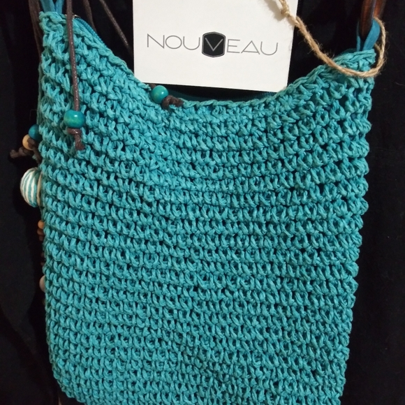 Pre-owned Nouveau blue beach hand bag in good condition. - Picture 2 of 5
